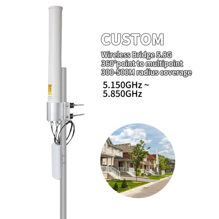 ARRONNA Factory OEM 11ax WiFi 6 Ethernet Outdoor Waterproof 5GHz 900Mbps Qualcomm 12dBi Wireless Bridge CPE Antenna 1KM Coverage