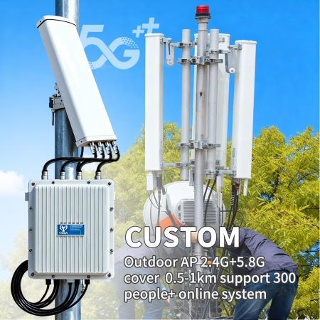 ARRONNA AL-A880-1X12S 11ax WiFi 6 户外防水四天线接入点 3657Mbps 2.4/5.8GHz 1-2公里范围 256+用户 Qualcomm