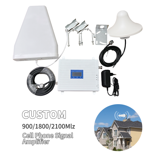 Tri Band 5G GSM Signal Repeater & Booster for 2G/3G/4G/5G Networks 800/1800/2100 MHz White 220V 27dBm