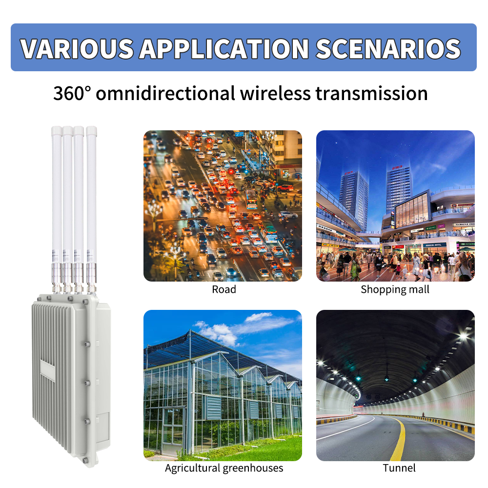 工厂 OEM AL-A880-4x5D OEM ODM 11ax WiFi 6 户外防水接入点 4 根全向天线 玻璃纤维 3657Mbps - 图片 2