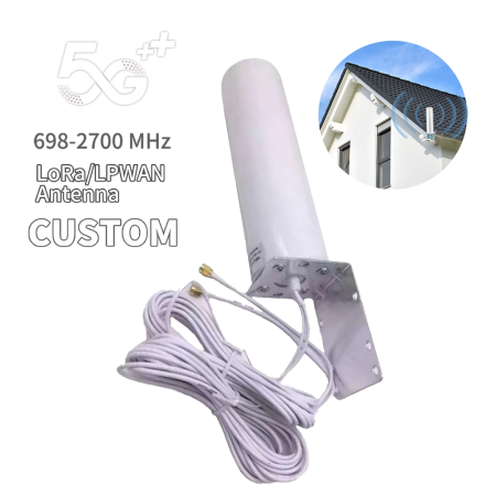 Omni Antenna Fiberglass Long Range 1km 28dBi 5G WiFi Aerial 2x2 MIMO Outdoor Directional Vertical Panel Antenna 5.8GHz