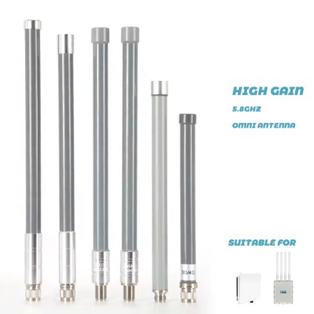 Factory Direct Fiberglass Wi-Fi Antenna 12dBi 5.8GHz with Mounting Bracket Wholesale High Gain for Point-to-Point Wireless