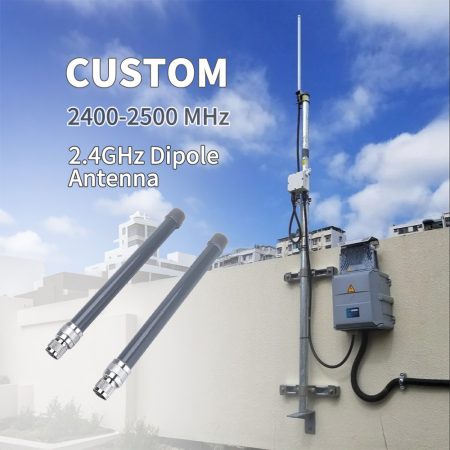 ARRONNA Customized Waterproof 2.4G WiFi Wimax Wide Band Omni Fiberglass Antenna Vertical 5DBI F Female Connector Outdoor Long
