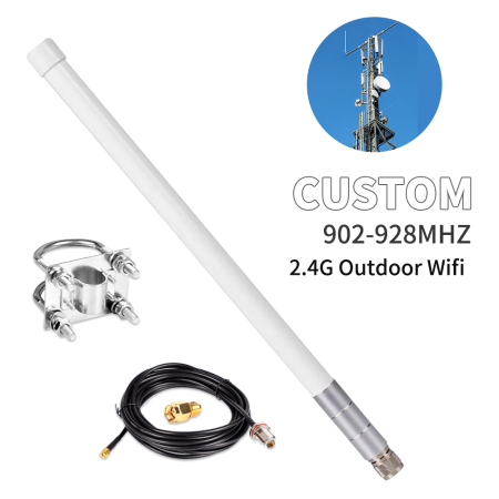 High Gain 4dbi Vertical Polarization Waterproof ISM N Type Female 2G 3G LoRa 902-928MHz Omni Fiberglass Antenna for Outdoor