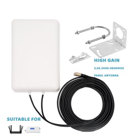 Sector Antenna 3400-3600MHz Outdoor GSM WiFi Omnidirectional Dual Dand Long Range External Panel Antenna 15dBi Gain