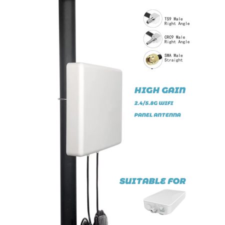 Sector Antenna 2.4G/5.8G Long Range WiFi/WiMax 4G LTE Directional Panel Amplifier Repeater 11/14dBi F 100W Bracket Mount