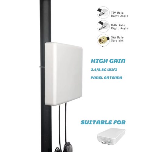 Sector Antenna 2.4G/5.8G Long Range WiFi/WiMax 4G LTE Directional Panel Amplifier Repeater 11/14dBi F 100W Bracket Mount